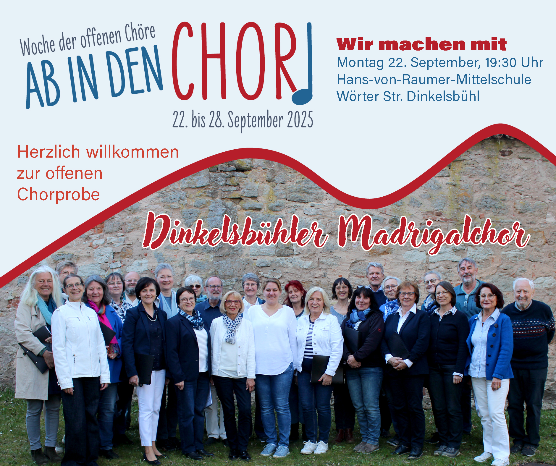 Offene Chorprobe am 22.09.2025